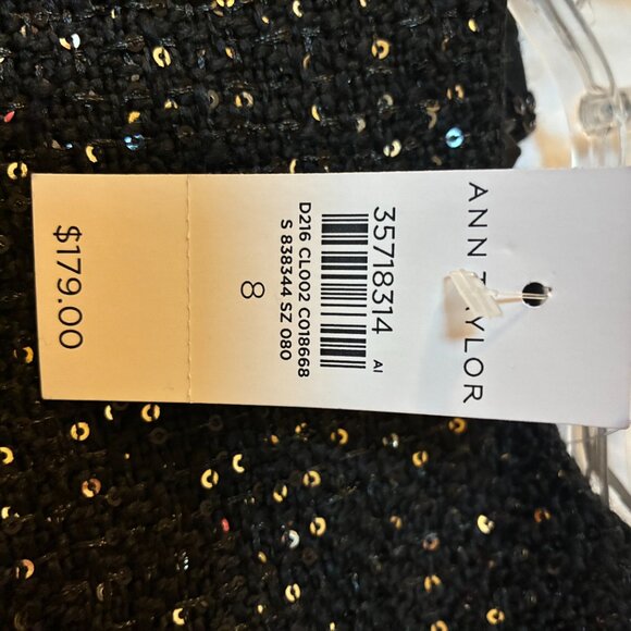 At Taylor Tweed & Sparkle Short-sleeve Sheath Dress - Picture 7 of 9